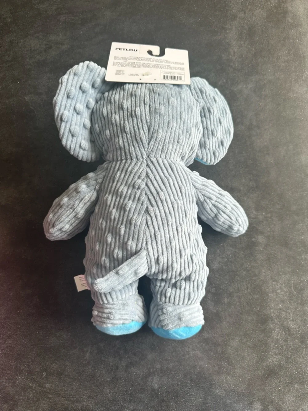 Gray‎ & Blue Dotty Friends Elephant Plush Dog Toy - Durable Chew-Friendly
